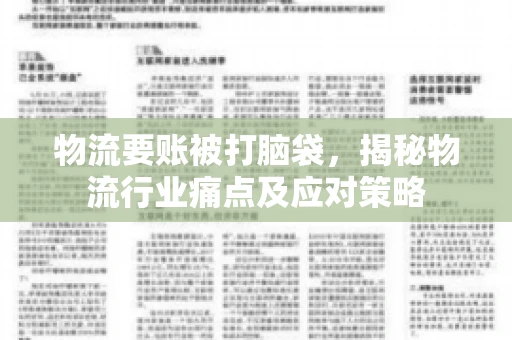 物流要账被打脑袋，揭秘物流行业痛点及应对策略
