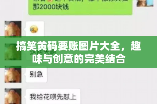 搞笑黄码要账图片大全，趣味与创意的完美结合