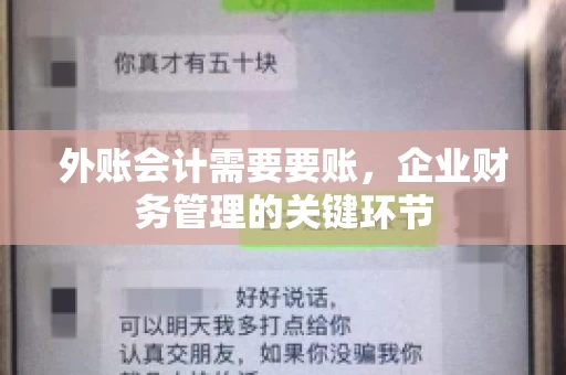 外账会计需要要账，企业财务管理的关键环节