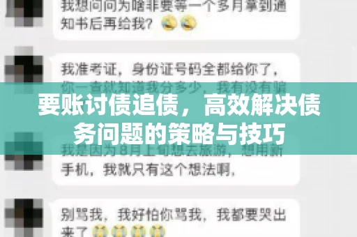 要账讨债追债，高效解决债务问题的策略与技巧