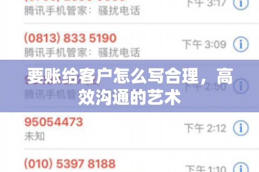 要账给客户怎么写合理，高效沟通的艺术