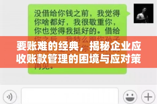 要账难的经典，揭秘企业应收账款管理的困境与应对策略