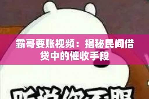 霸哥要账视频：揭秘民间借贷中的催收手段