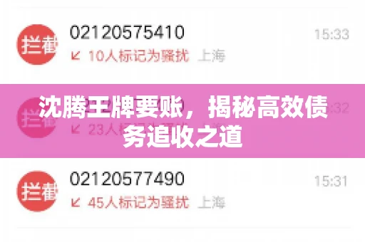 沈腾王牌要账，揭秘高效债务追收之道